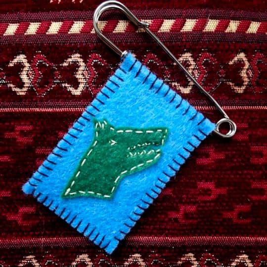 Göktürk Bayrağı Yaka İğnesi/Patch